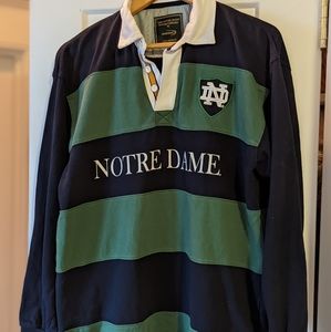 Vintage Notre Dame Heritage Collection Landsdowne Rugby Shirt with embroidery M